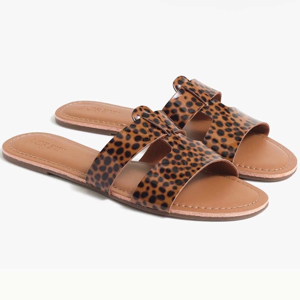 J.CREW tortoise beachside slide sandals women’s Size 9M